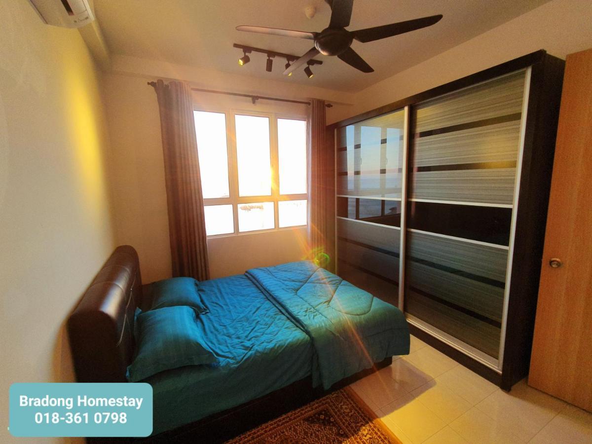 Bradong Homestay - Musllm Only, 3 Queen Bedrooms, Seaview, Infinity Pool, Gym, Near Drawbridge & Ktcc Mall クアラ・トレンガヌ エクステリア 写真